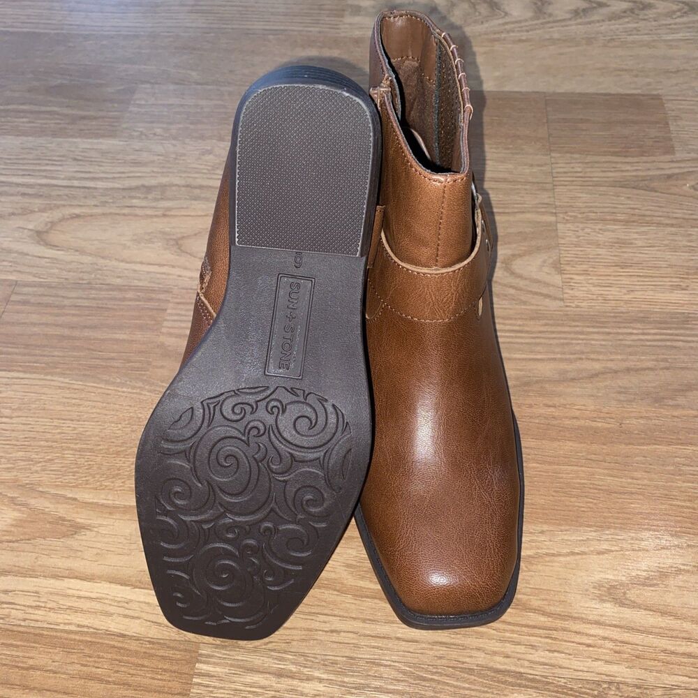 Sun + Stone Women's Brown Harness Westinn Booties Shoes Size 6M NWOB - Picture 8 of 10